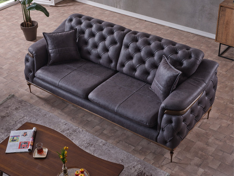 Akik Convertible Loveseat in Anthracite - 200-ELIF-AKI-E113-2