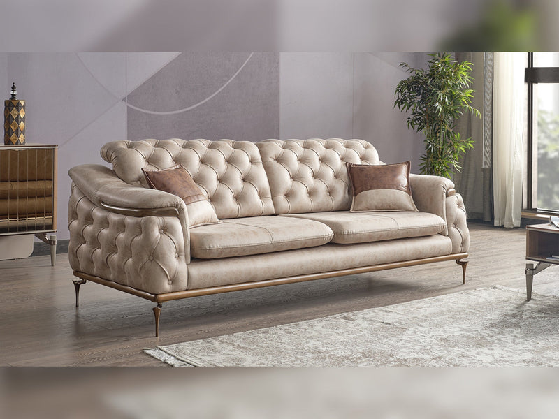 Akik Convertible Loveseat in Beige - 200-ELIF-AKI-E112-2