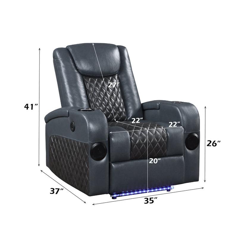 Alair Power Motion Recliner W/Bluetooth, Wireless Charger & Cupholder - LV02459