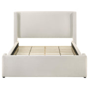 Alamosa Boucle Upholstered Queen Wingback Bed White  - 310078Q