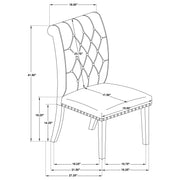 Alana Fabric Upholstered Dining Side Chair Beige (Set of 2) - 190162
