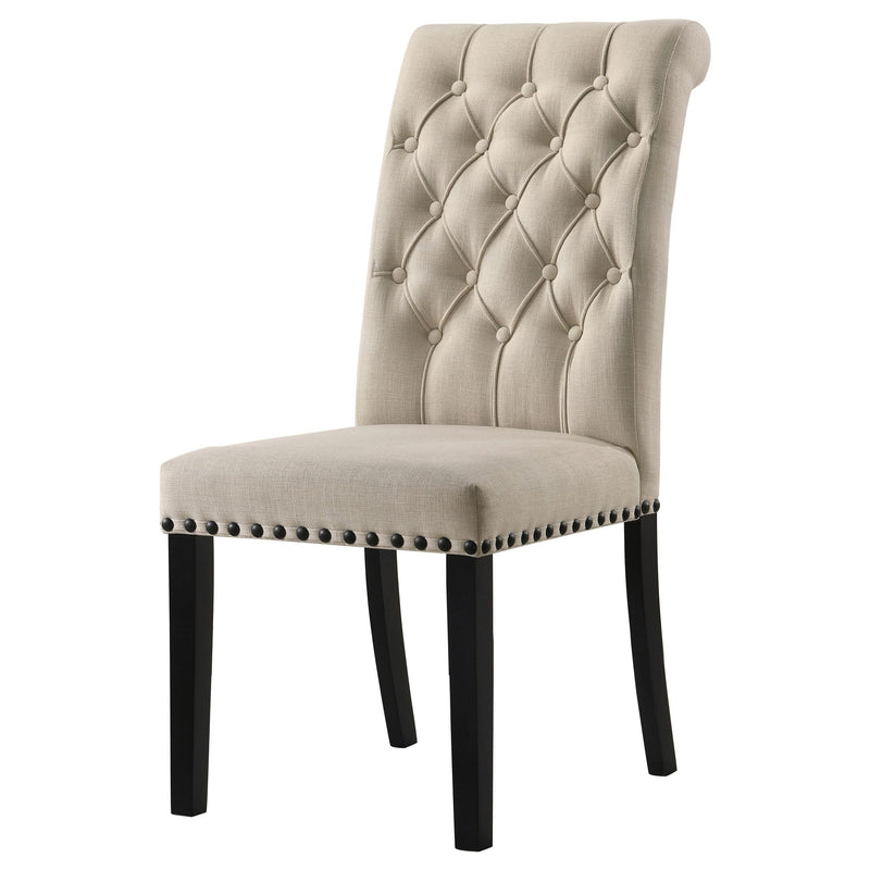 Alana Fabric Upholstered Dining Side Chair Beige (Set of 2) - 190162