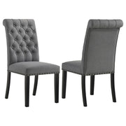 Alana Fabric Upholstered Dining Side Chair Grey (Set of 2) - 115162