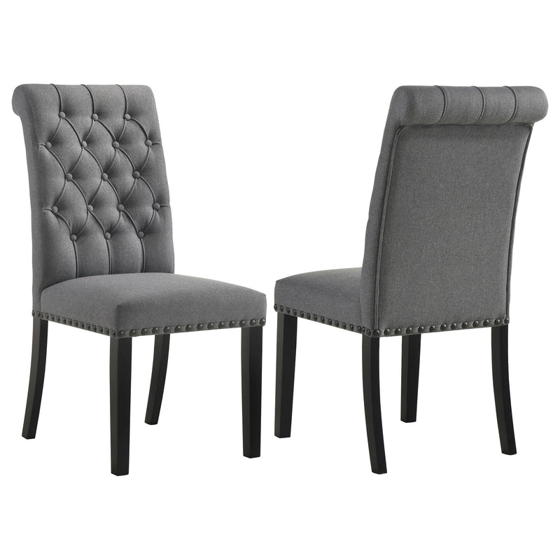 Alana Fabric Upholstered Dining Side Chair Grey (Set of 2) - 115162