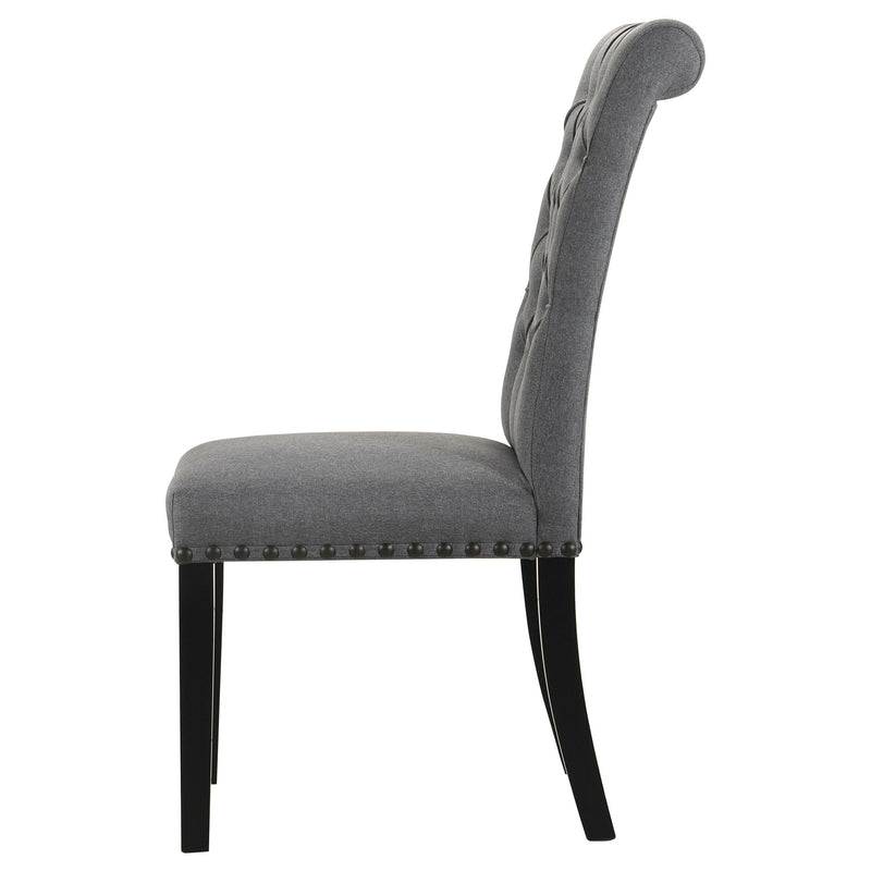 Alana Fabric Upholstered Dining Side Chair Grey (Set of 2) - 115162