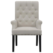 Alana Velvet Upholstered Dining Arm Chair Sand - 115183