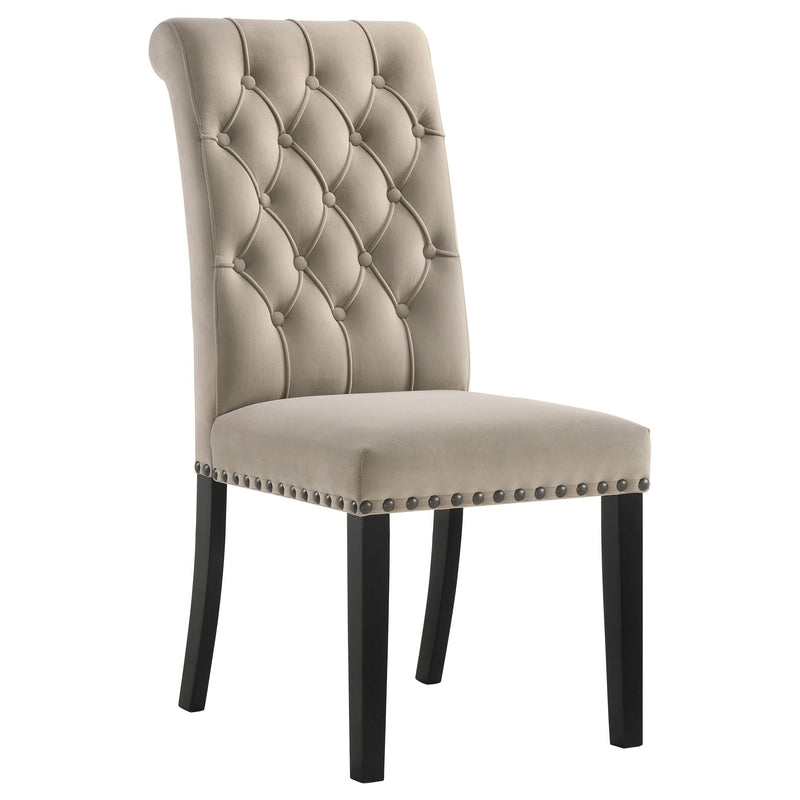 Alana Velvet Upholstered Dining Side Chair Sand (Set of 2) - 115182