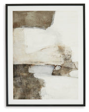 Aldricton Brown/White Wall Art - A8000406