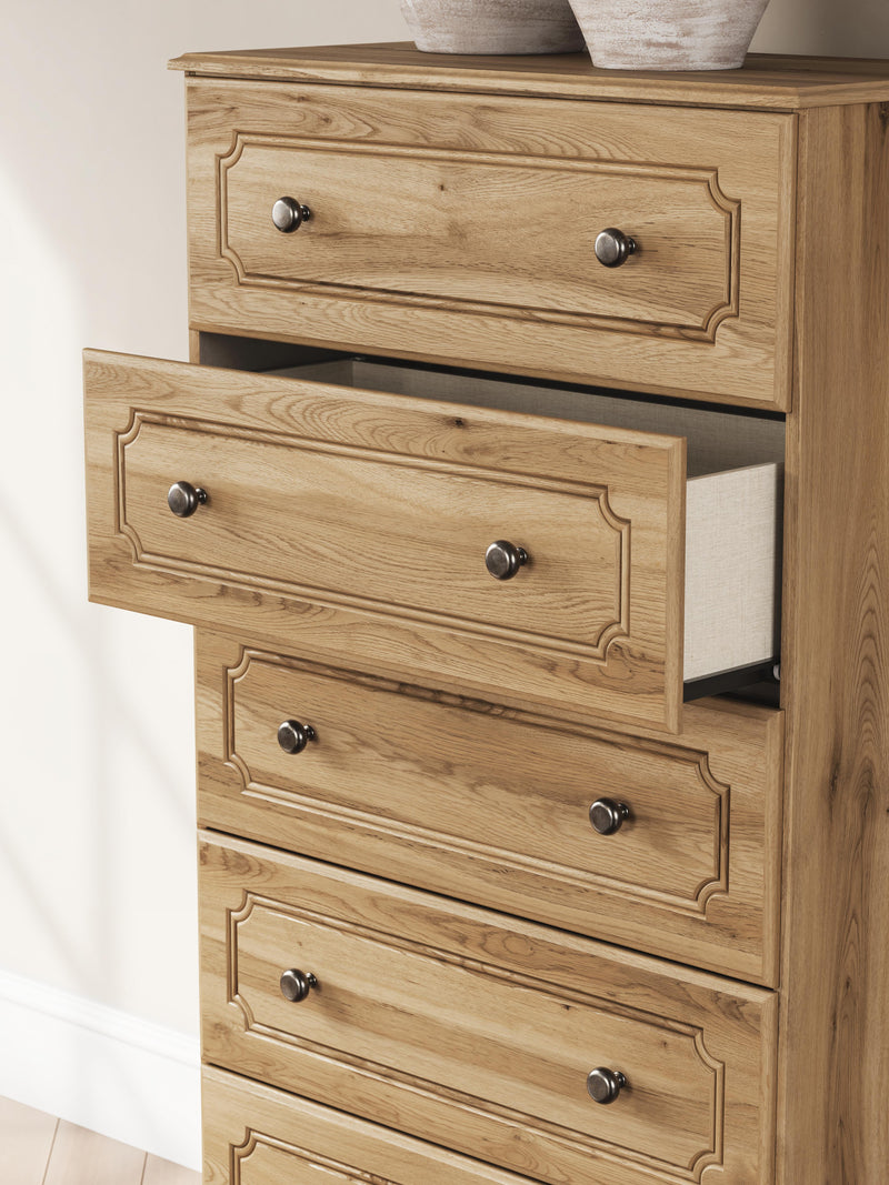 Aleaport King Panel Bed with Dresser and Chest in Warm Brown - PKG022652