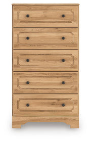 Aleaport Queen Panel Bed with Dresser and Chest in Warm Brown - PKG022644