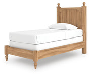 Aleaport Twin Panel Bed with Chest and Nightstand in Warm Brown - PKG022629