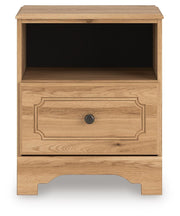 Aleaport Twin Panel Bed with Chest and Nightstand in Warm Brown - PKG022629