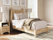 Aleaport Twin Panel Bed with Chest and Nightstand in Warm Brown - PKG022629