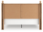 Aleaport Warm Brown King Panel Bed, Dresser, Mirror and Nightstand - PCB1075B10