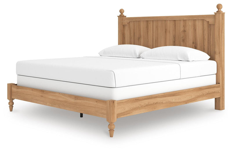 Aleaport Warm Brown King Panel Bed - PCB1075B8