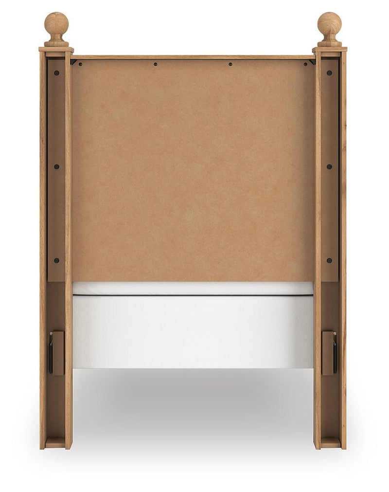 Aleaport Warm Brown Twin Panel Bed - PCB1075B2