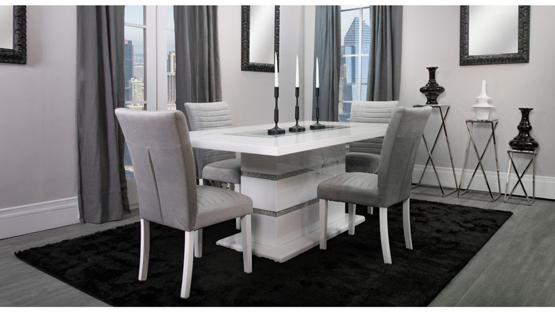 Aledo White Dining Set - DMV FurnitureDining Room Set