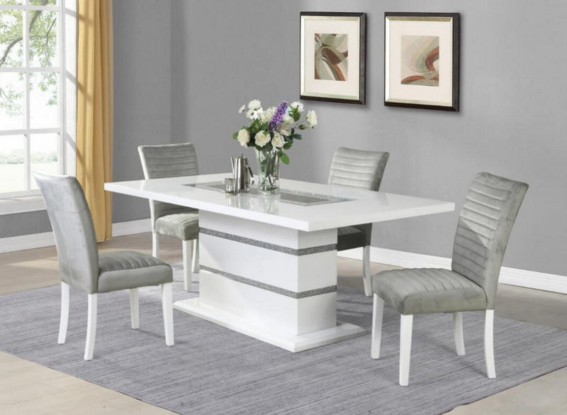 Aledo White Dining Set - DMV FurnitureDining Room Set