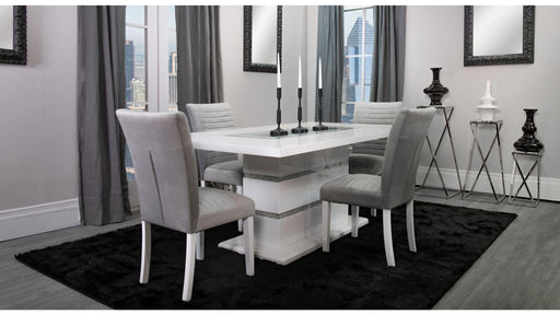 Aledo White Dining Set - DMV FurnitureDining Room Set