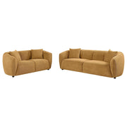 Aleisha 2-piece Fabric Upholstered Sofa Set Mustard Yellow - 503061-S2