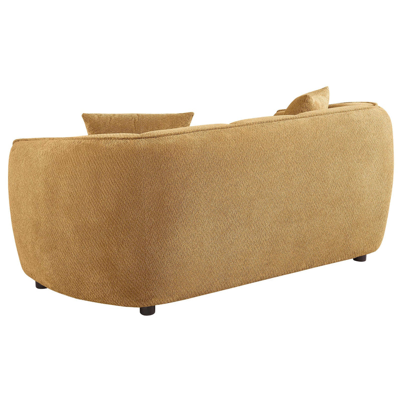 Aleisha 2-piece Fabric Upholstered Sofa Set Mustard Yellow - 503061-S2