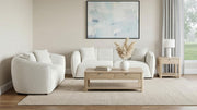 Aleisha 2-piece Fabroc Upholstered Sofa Set Sand - 503064-S2