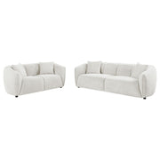 Aleisha 2-piece Fabroc Upholstered Sofa Set Sand - 503064-S2