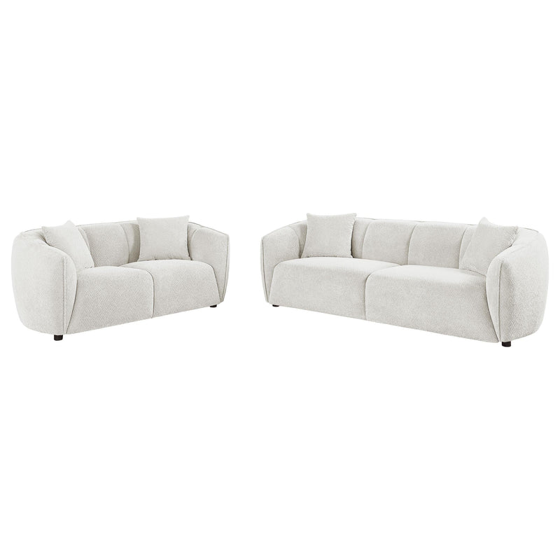 Aleisha 2-piece Fabroc Upholstered Sofa Set Sand - 503064-S2