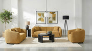 Aleisha Fabric Upholstered Loveseat Mustard Yellow - 503062
