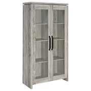 Alejo 2-door Engineered Wood Tall Cabinet Grey Driftwood - 950783