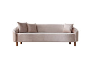 Alessa 4-pieces (2 Sofa & 2 Chair) Livingroom Set Cream in Cream - 101-ALE-SZ245-3311
