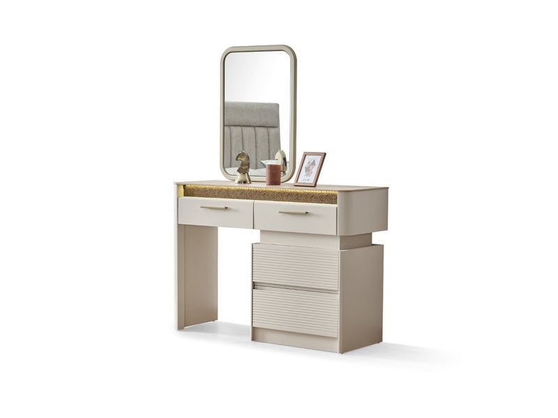 Alessa Al Bedroom (Queen Frame With Headboard & Dresser With Mirror & 2 Nightstand) - 200-ALT-ALE-QB-SET