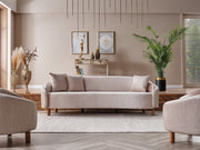 Alessa Stationary Sofa Cream in Cream - 101-ALE-SZ245-3