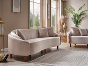 Alessa Stationary Sofa Cream in Cream - 101-ALE-SZ245-3