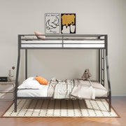 Alevera Metal Twin Over Full Bunk Bed with Ladder Black - 460365BLK