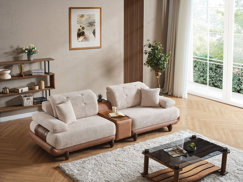 Alexa Module Sofa Cream in Cream - 101-URL-ANG20-3M
