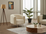 Alfa 3-pieces (Sofa & Loveseat & Chair) Livingroom Set in Cream - Green - 200-SIM-ALF-CALVE03-CALVE14-321