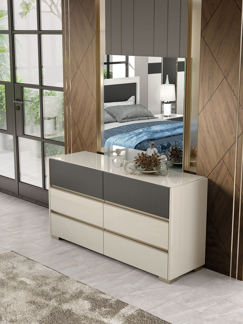 Alfa Double Dresser / Mirror Set - p13708