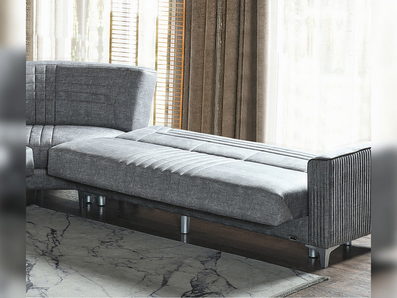 Alfa Sectional Sofa in Grey - 200-ELIF-ALF-A157-S