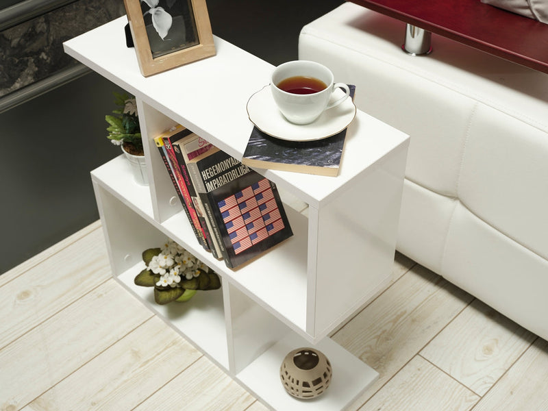Alfa Side Table - Bookcase in White - 710-ALF-BC-WHITE