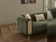 Alfa Stationary Loveseat in Green - 200-SIM-ALF-CALVE14-2