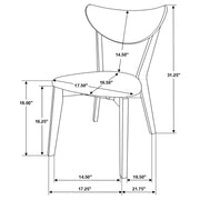 Alfredo Dining Side Chair Grey and Natural Walnut (Set of 2) - 108082