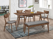 Alfredo Dining Side Chair Grey and Natural Walnut (Set of 2) - 108082