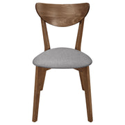 Alfredo Dining Side Chair Grey and Natural Walnut (Set of 2) - 108082