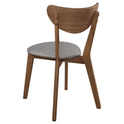 Alfredo Dining Side Chair Grey and Natural Walnut (Set of 2) - 108082