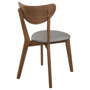 Alfredo Dining Side Chair Grey and Natural Walnut (Set of 2) - 108082