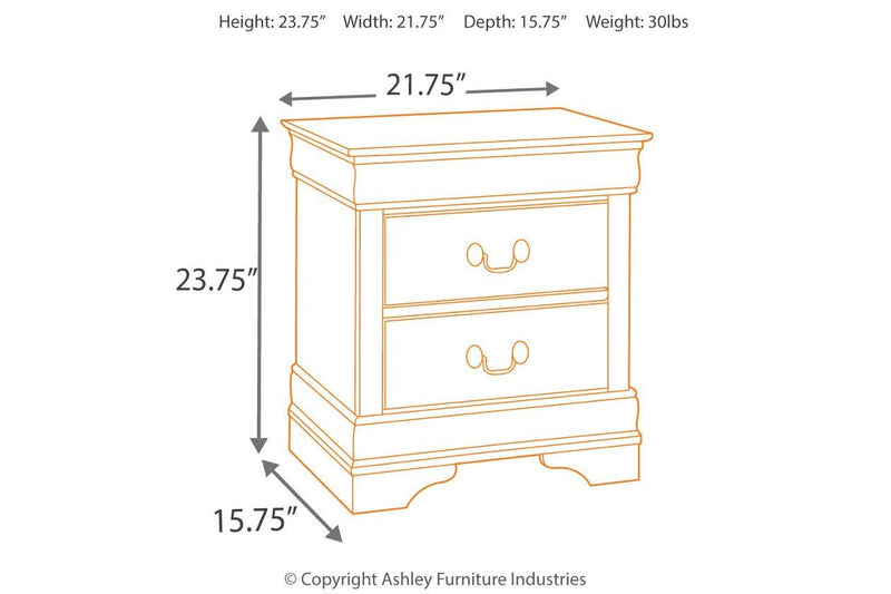 Alisdair Dark Brown Nightstand - DMV FurnitureNightstand