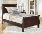 Alisdair Dark Brown Twin Sleigh Headboard/Footboard - B376-53 - DMV Furniture