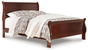 Alisdair Reddish Brown Queen Sleigh Bed, Chest and 2 Nightstands - B376B25
