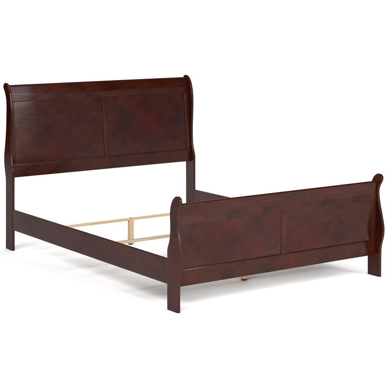 Alisdair Reddish Brown Queen Sleigh Bed, Dresser and Chest - B376B28